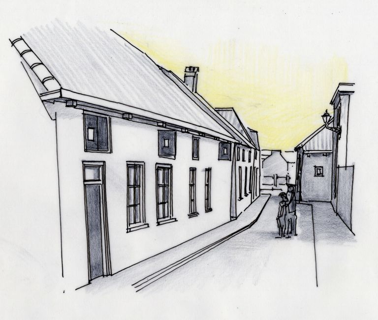 Houses of Schokker people in Brunnepe (old)